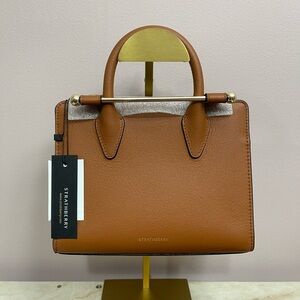 Strathberry Mini Tan Leather Satchel
